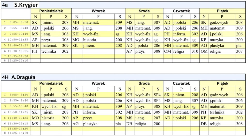 PLAN LEKCJI - Katolicka Szkoła w Polkowicach