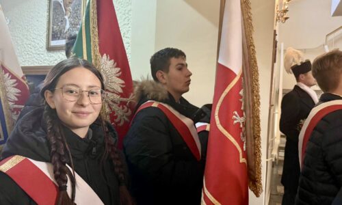 Reprezentacja szkoły podczas uroczystości górniczych